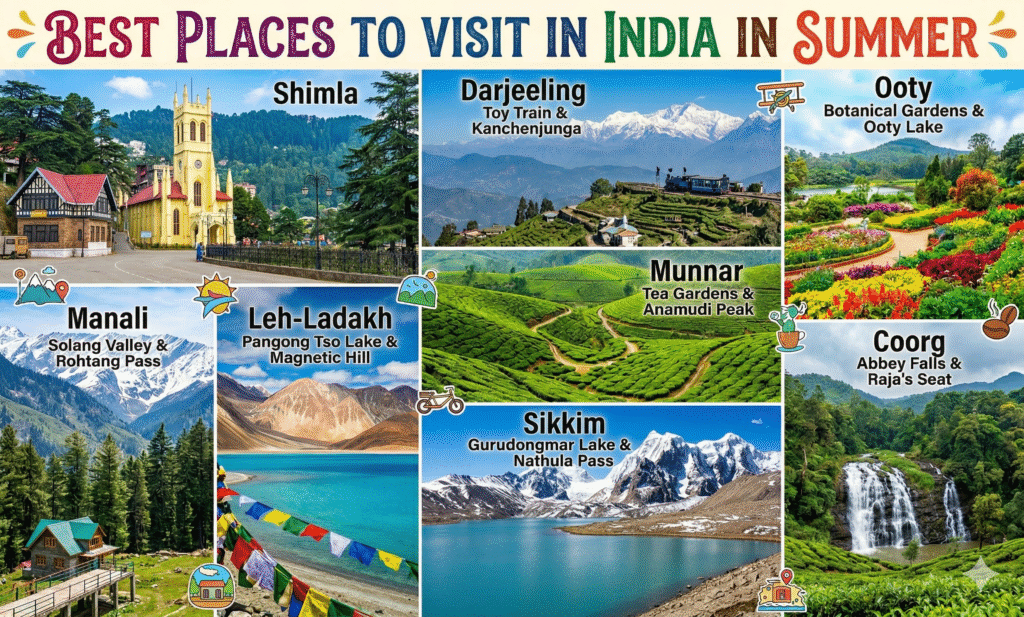 best places to visit in india in summer