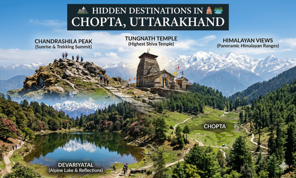 hidden destinations in chopta uttarakhand